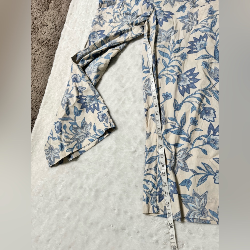 NWT- DEMOCRACY Floral Print Wide-Leg cropped Pants - Picture 13 of 15